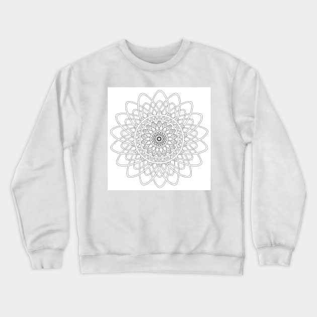 Round graphic, geometric decorative, mandalas or henna design in vector. Crewneck Sweatshirt by ikshvaku